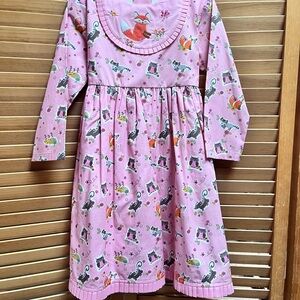 Pink Fox 🦊 Dress Adorable Animal Print
